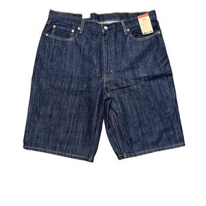 NWT Men's Levi's 469 Loose Fit Shorts Dark Wash Denim Jeans Size 38 12" Inseam